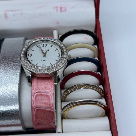 Gruen Quartz Watch With Interchangeable Bands & Bezel Works READ - Picture 3 of 16